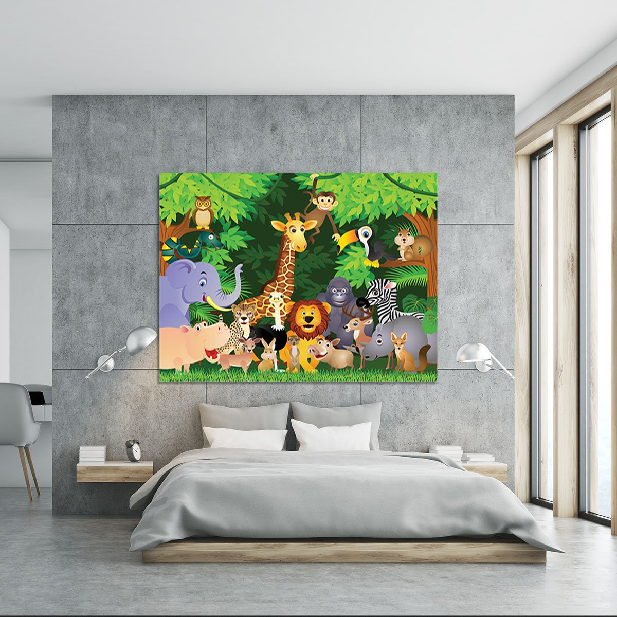 Animal cartoon Canvas Print or Poster