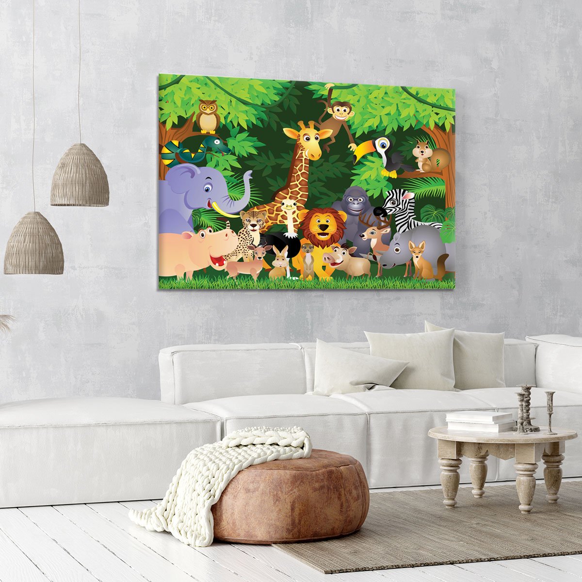 Animal cartoon Canvas Print or Poster