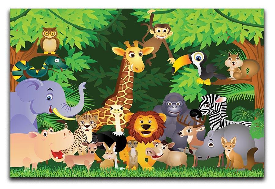 Animal cartoon Canvas Print or Poster  - Canvas Art Rocks - 1