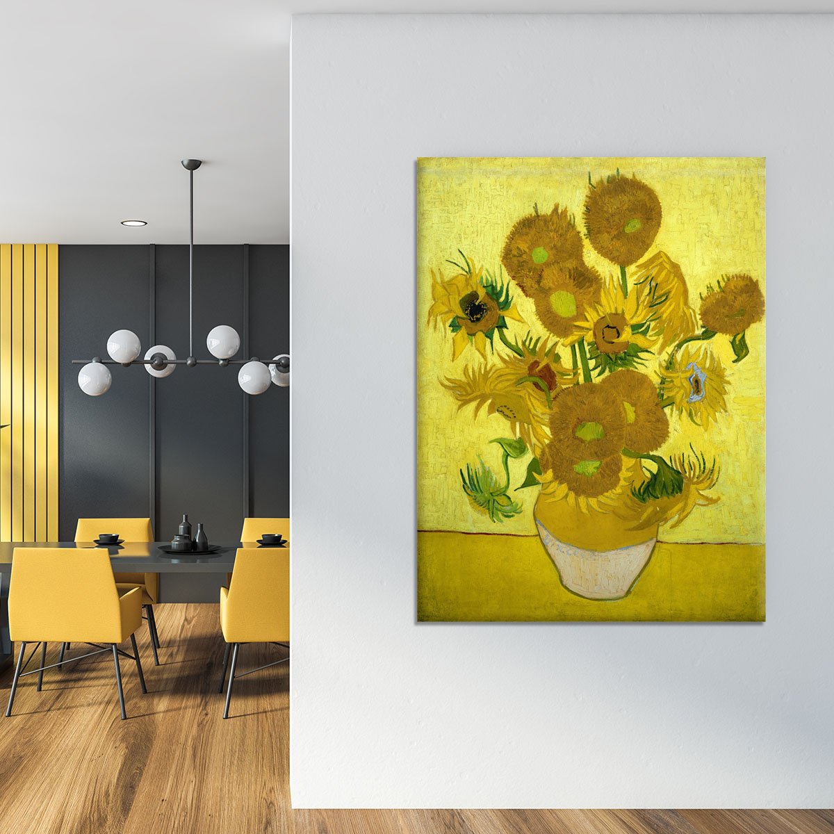 Another vase of sunflowers Canvas Print or Poster