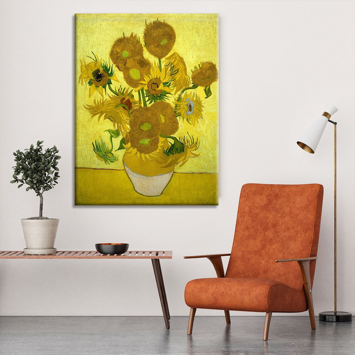 Another vase of sunflowers Canvas Print or Poster