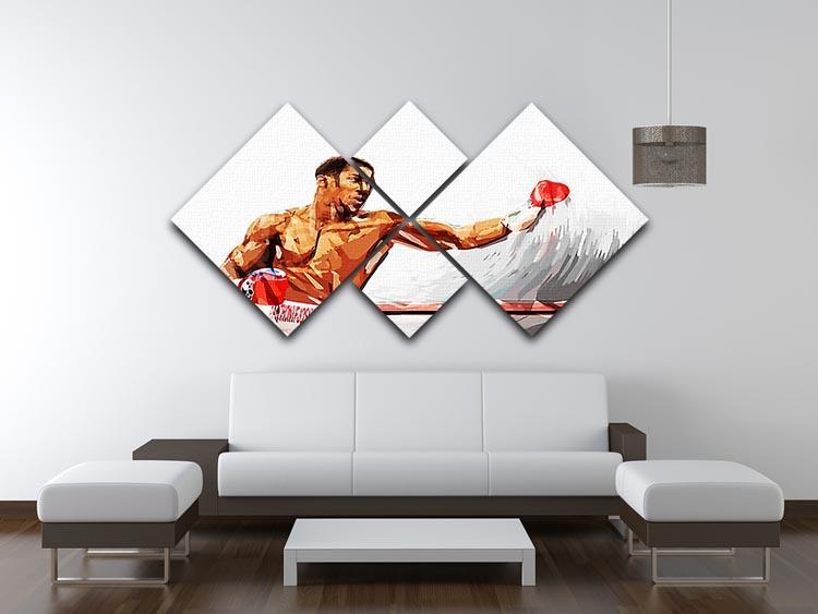 Anthony Joshua 4 Square Multi Panel Canvas - Canvas Art Rocks - 3