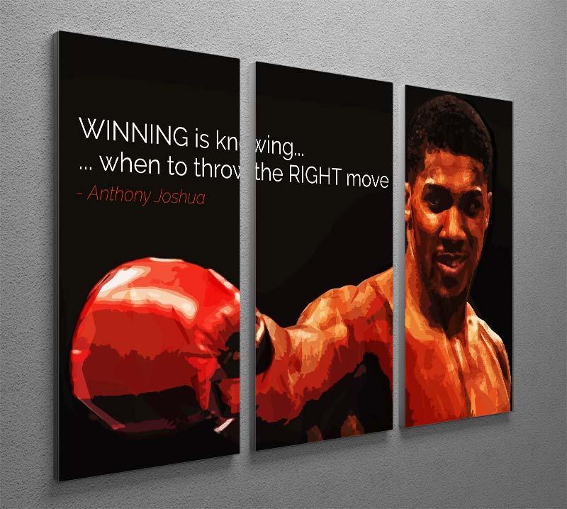 Anthony Joshua Winning Is Knowing 3 Split Panel Canvas Print - Canvas Art Rocks - 2