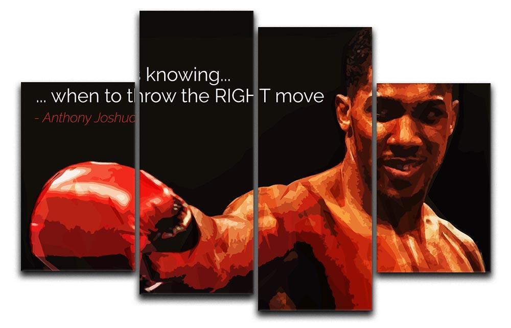 Anthony Joshua Winning Is Knowing 4 Split Panel Canvas  - Canvas Art Rocks - 1