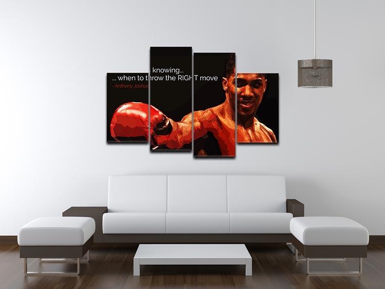 Anthony Joshua Winning Is Knowing 4 Split Panel Canvas - Canvas Art Rocks - 3
