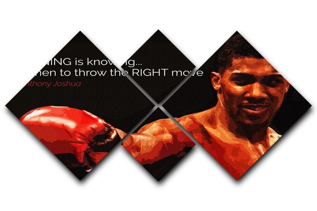 Anthony Joshua Winning Is Knowing 4 Square Multi Panel Canvas  - Canvas Art Rocks - 1