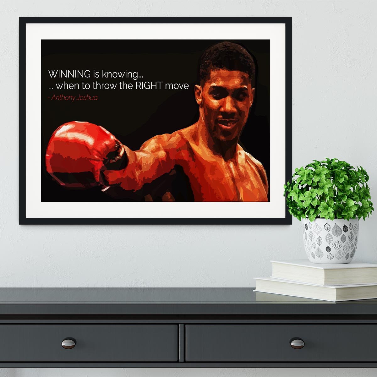Anthony Joshua Winning Is Knowing Framed Print - Canvas Art Rocks - 1
