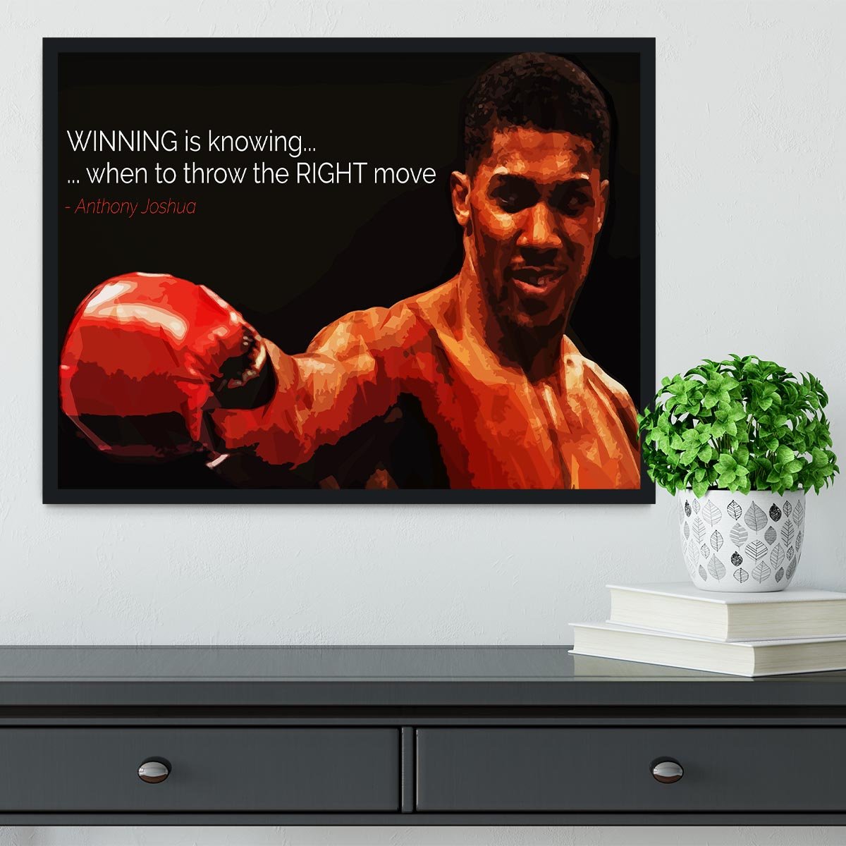Anthony Joshua Winning Is Knowing Framed Print - Canvas Art Rocks - 2