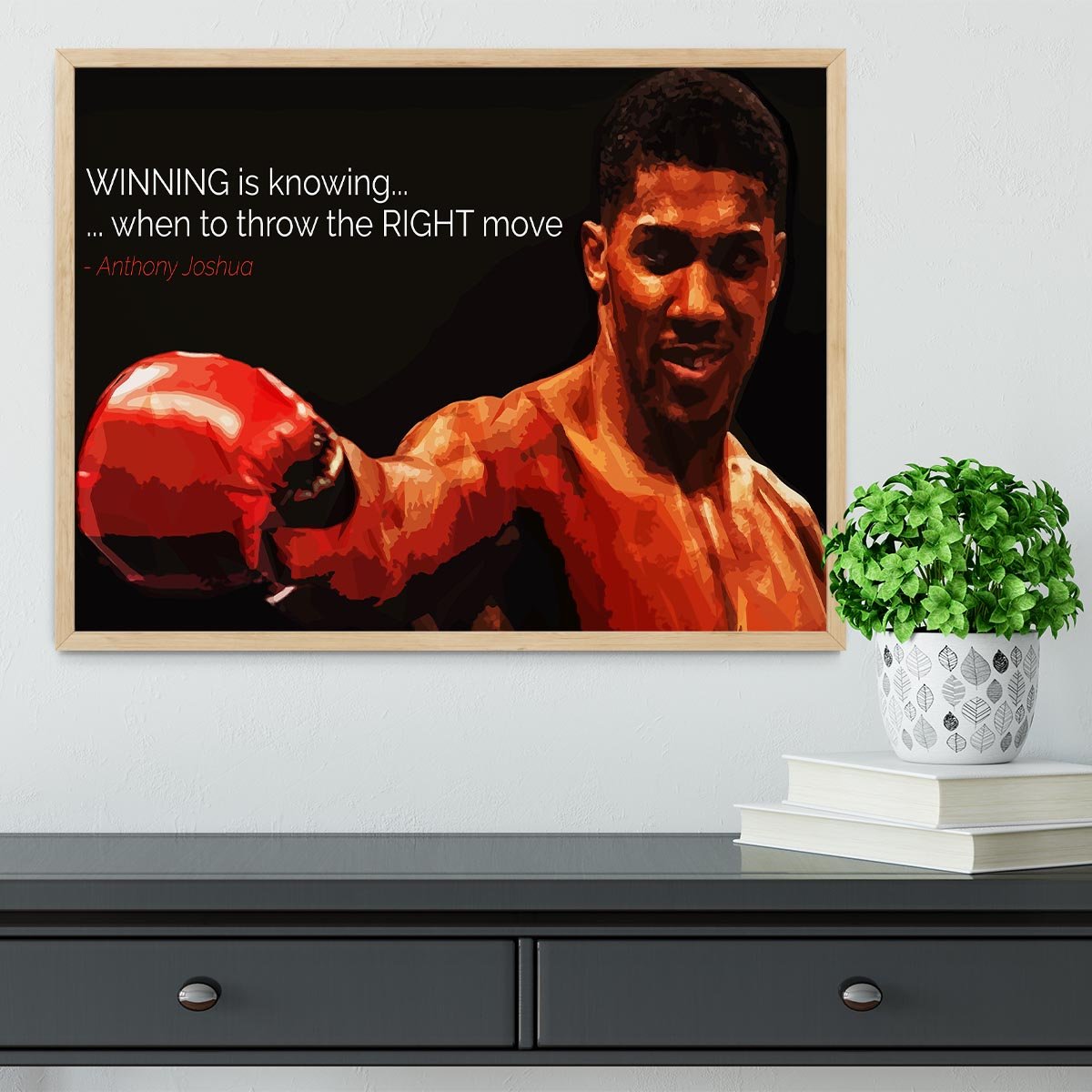 Anthony Joshua Winning Is Knowing Framed Print - Canvas Art Rocks - 4