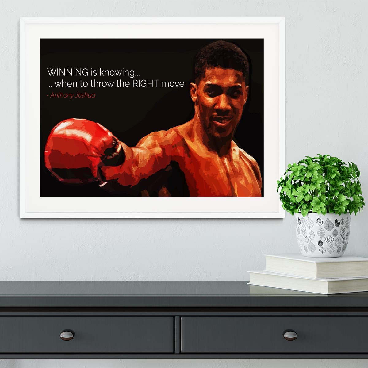 Anthony Joshua Winning Is Knowing Framed Print - Canvas Art Rocks - 5