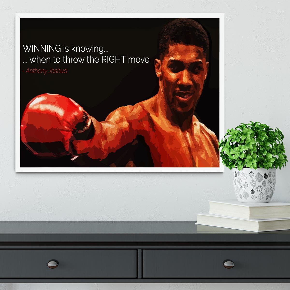 Anthony Joshua Winning Is Knowing Framed Print - Canvas Art Rocks -6