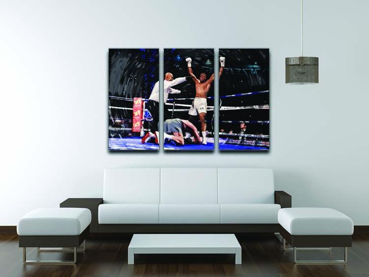 Anthony Joshua vs Klitschko 3 Split Panel Canvas Print - Canvas Art Rocks - 3