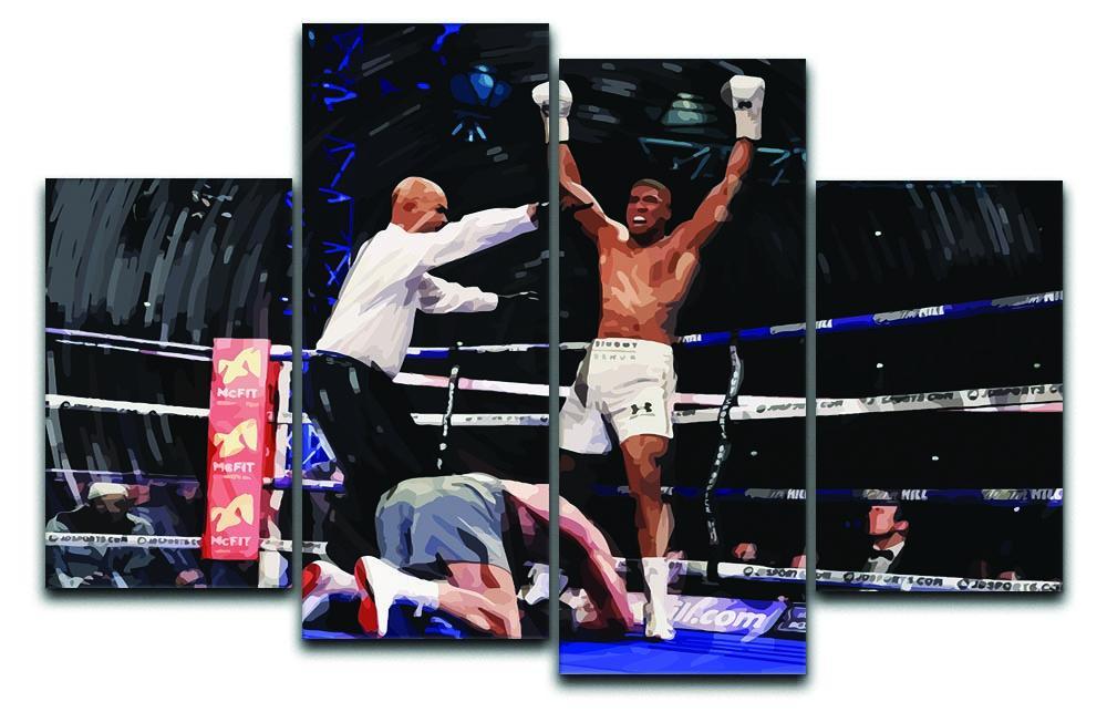 Anthony Joshua vs Klitschko 4 Split Panel Canvas  - Canvas Art Rocks - 1