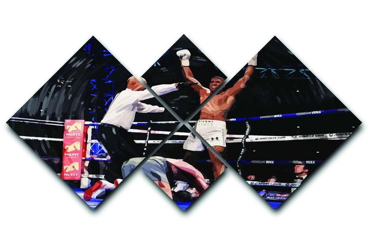 Anthony Joshua vs Klitschko 4 Square Multi Panel Canvas  - Canvas Art Rocks - 1