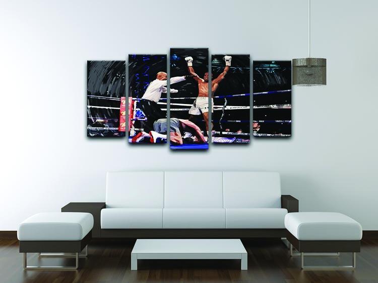 Anthony Joshua vs Klitschko 5 Split Panel Canvas - Canvas Art Rocks - 3