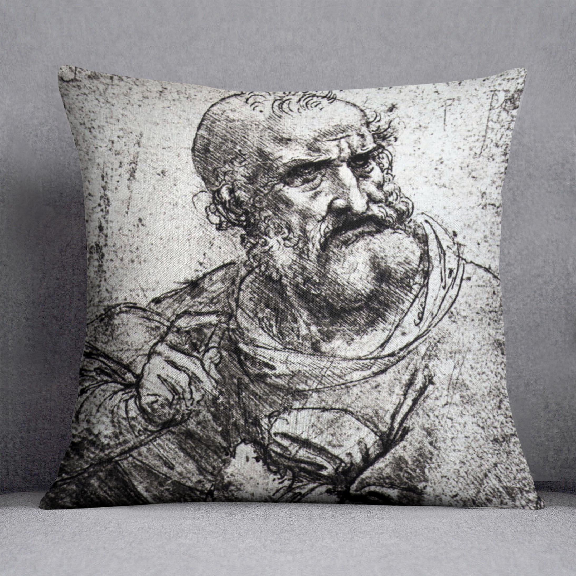 Apostle holy communion by Da Vinci Throw Pillow