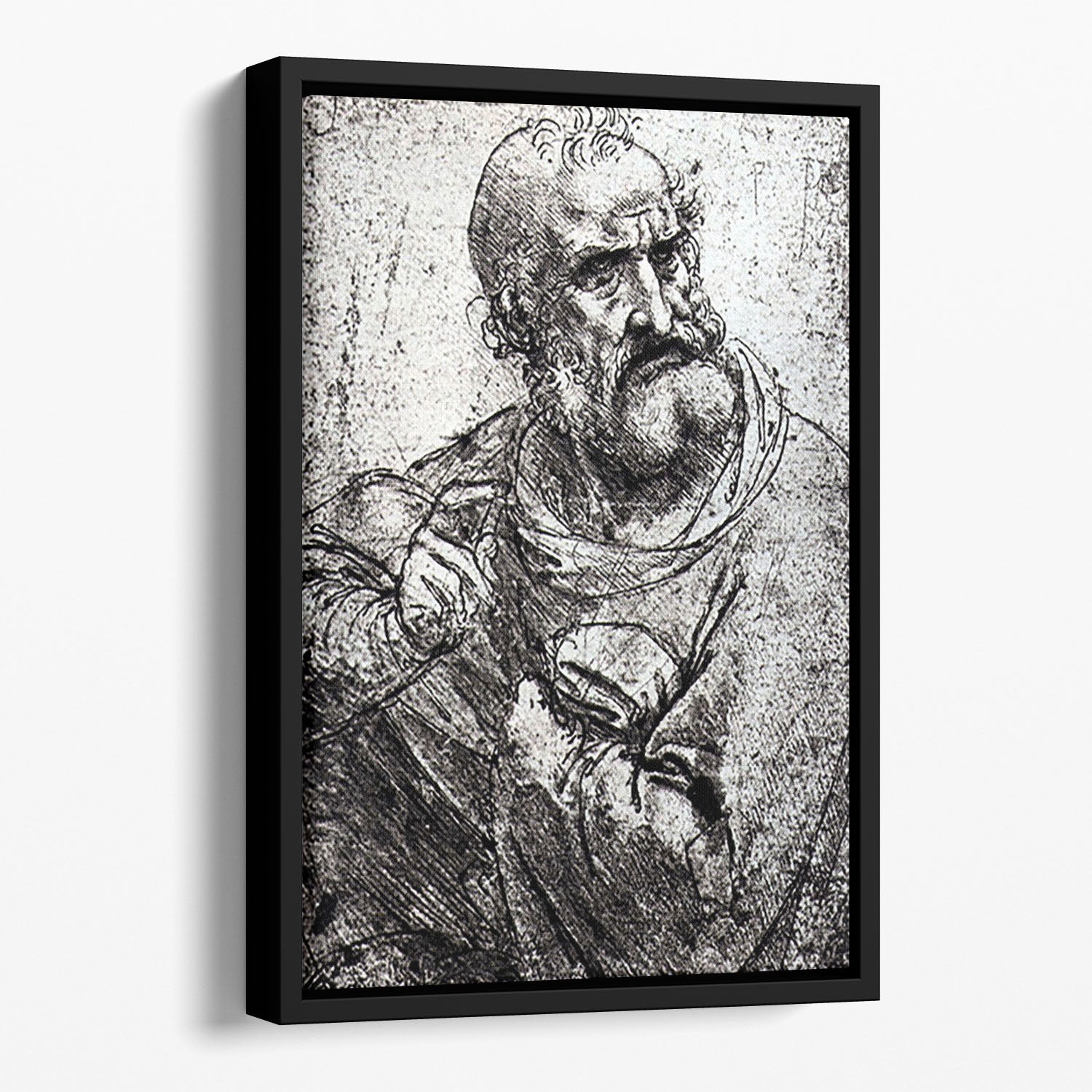 Apostle holy communion by Da Vinci Floating Framed Canvas