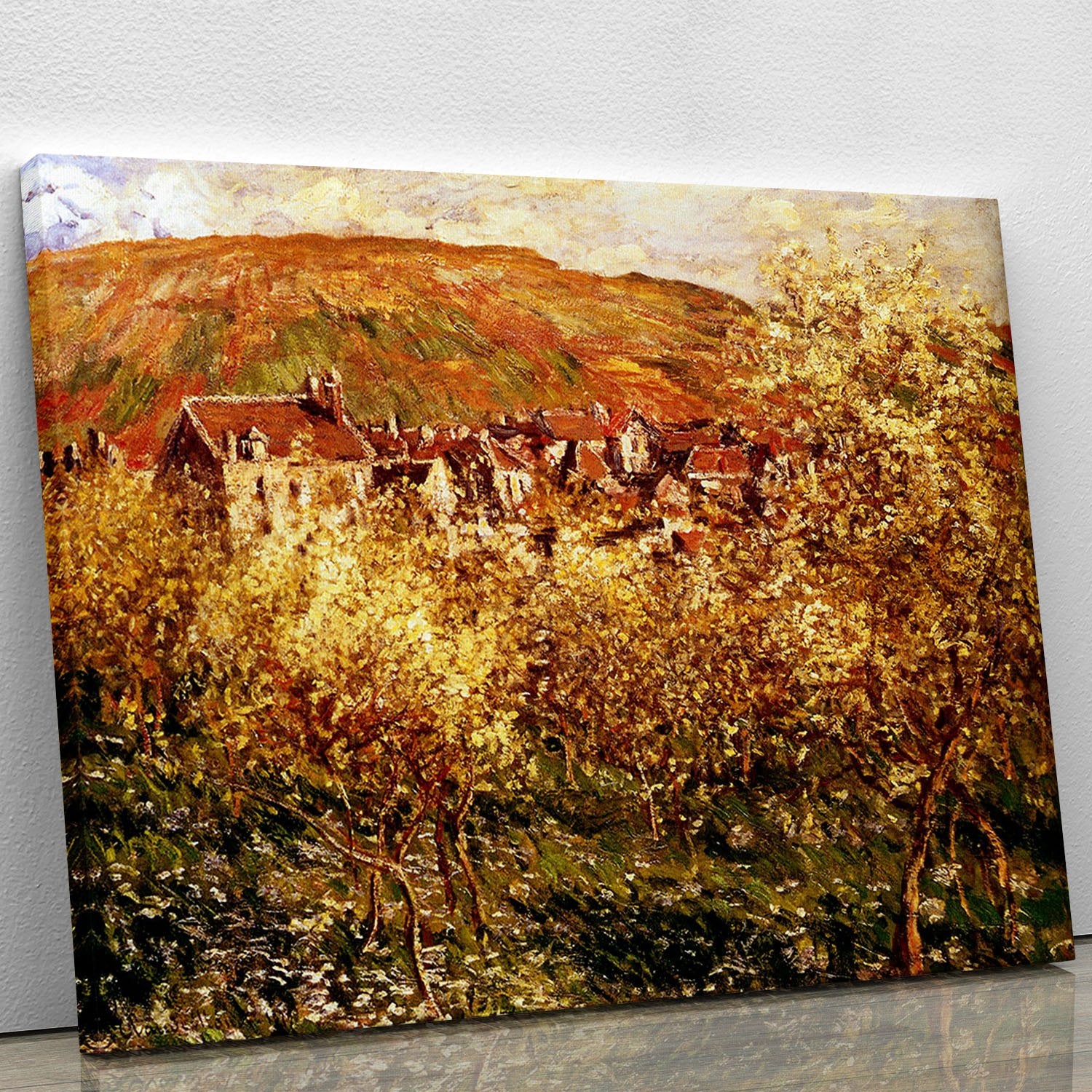 Apple Trees In Blossom by Monet Canvas Print or Poster