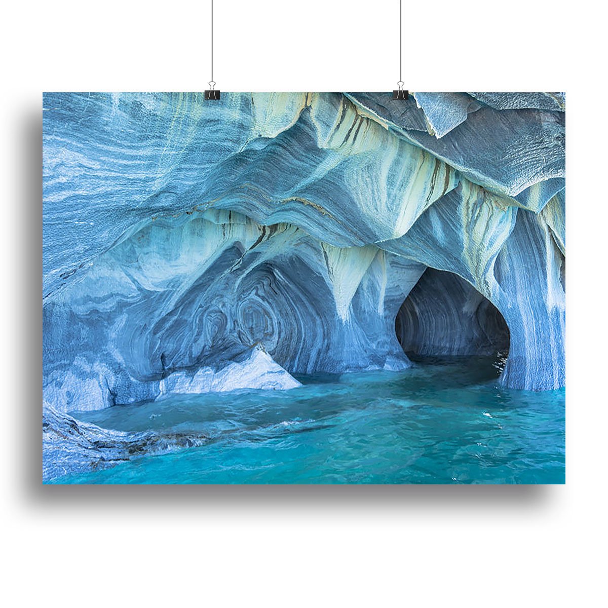 Aqua Marble Landscape Canvas Print or Poster