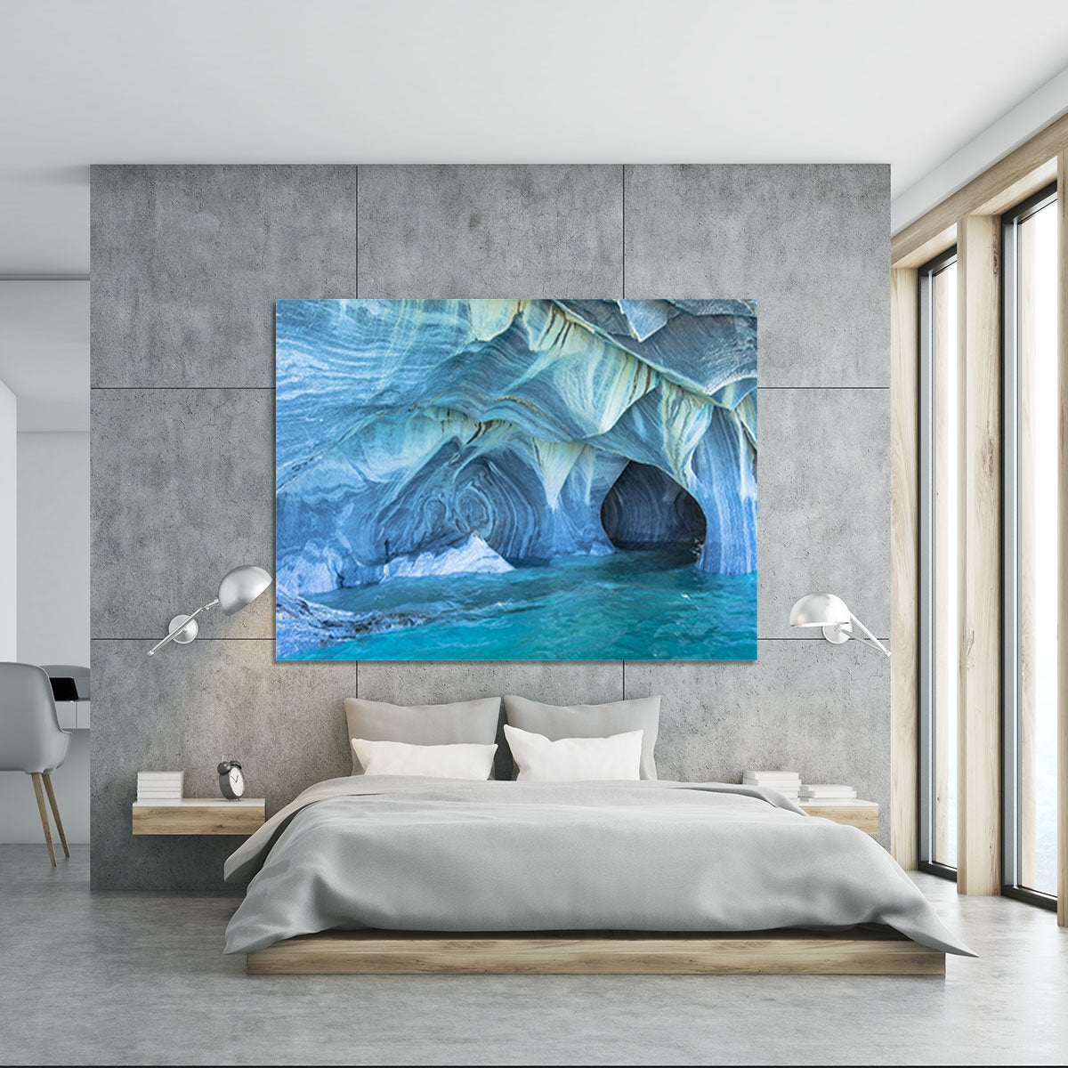 Aqua Marble Landscape Canvas Print or Poster