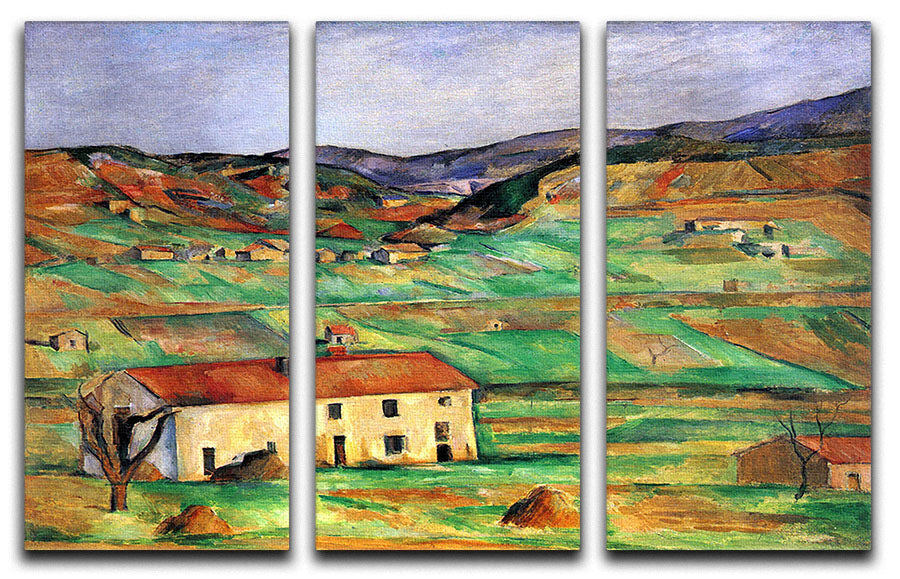 Around Gardanne by Cezanne 3 Split Panel Canvas Print - Canvas Art Rocks - 1