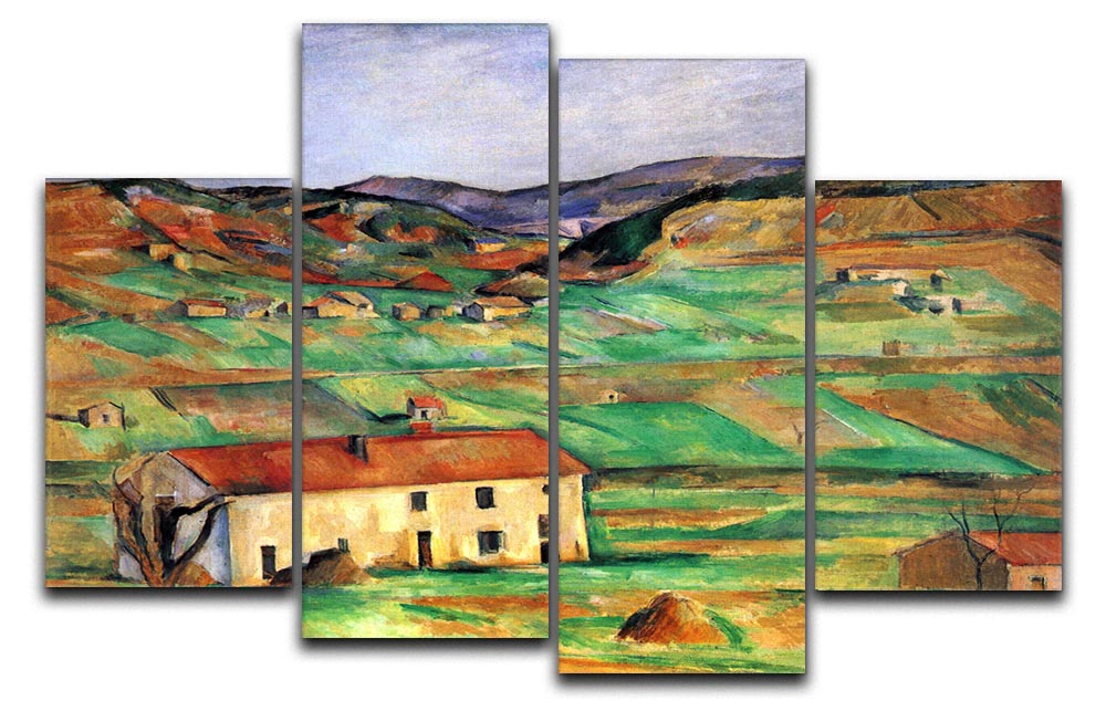 Around Gardanne by Cezanne 4 Split Panel Canvas - Canvas Art Rocks - 1