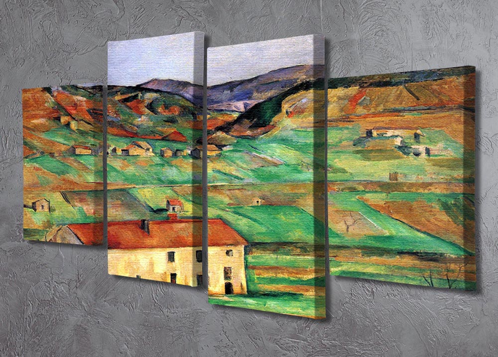 Around Gardanne by Cezanne 4 Split Panel Canvas - Canvas Art Rocks - 2