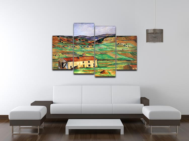 Around Gardanne by Cezanne 4 Split Panel Canvas - Canvas Art Rocks - 3