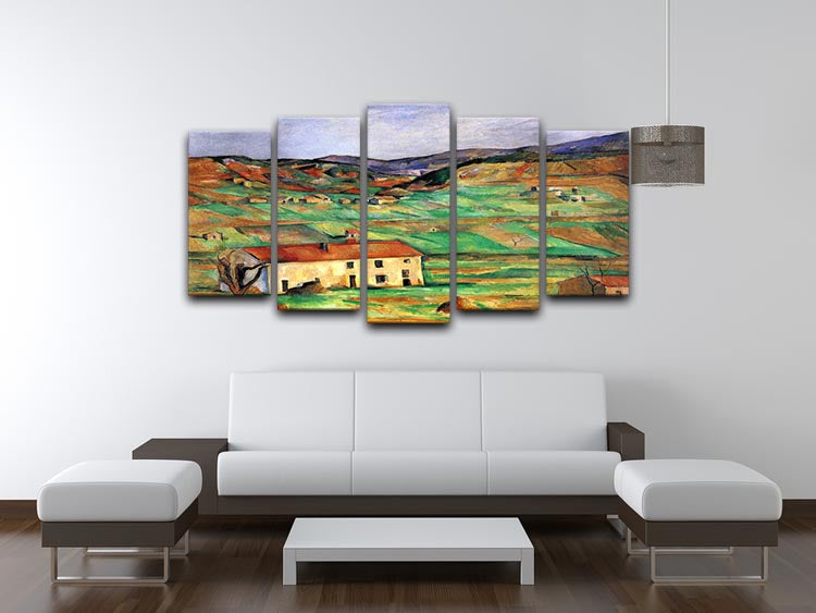 Around Gardanne by Cezanne 5 Split Panel Canvas - Canvas Art Rocks - 3