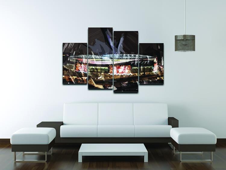 Arsenal Emirates Stadium 4 Split Panel Canvas - Canvas Art Rocks - 3