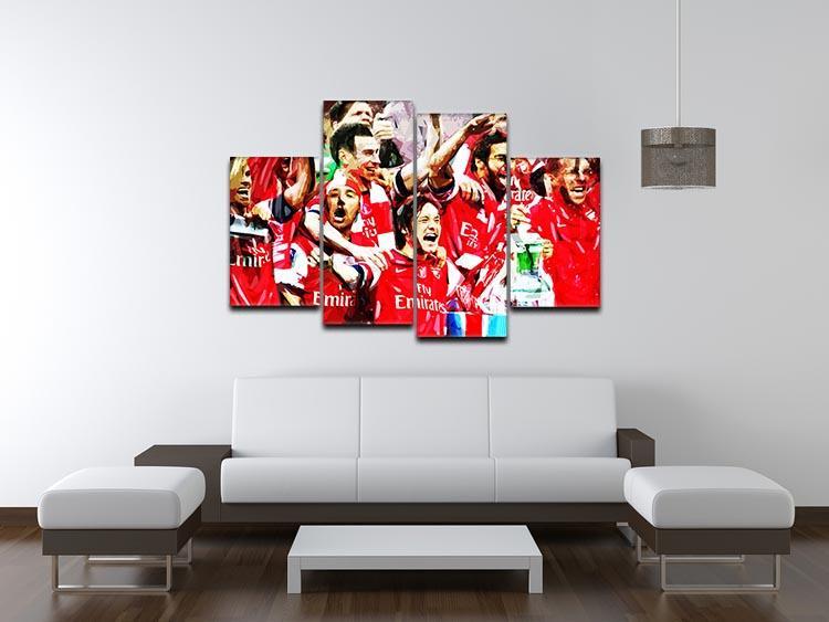 Arsenal FA Cup 4 Split Panel Canvas - Canvas Art Rocks - 3