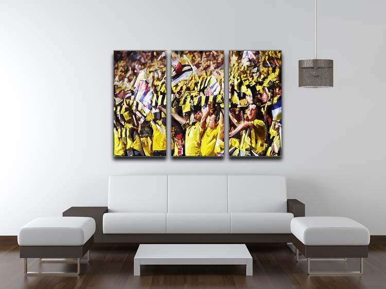 Arsenal Fans 3 Split Panel Canvas Print - Canvas Art Rocks - 3