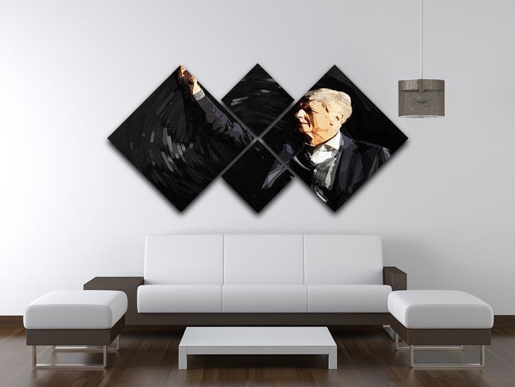 Arsene Wenger 4 Square Multi Panel Canvas - Canvas Art Rocks - 3
