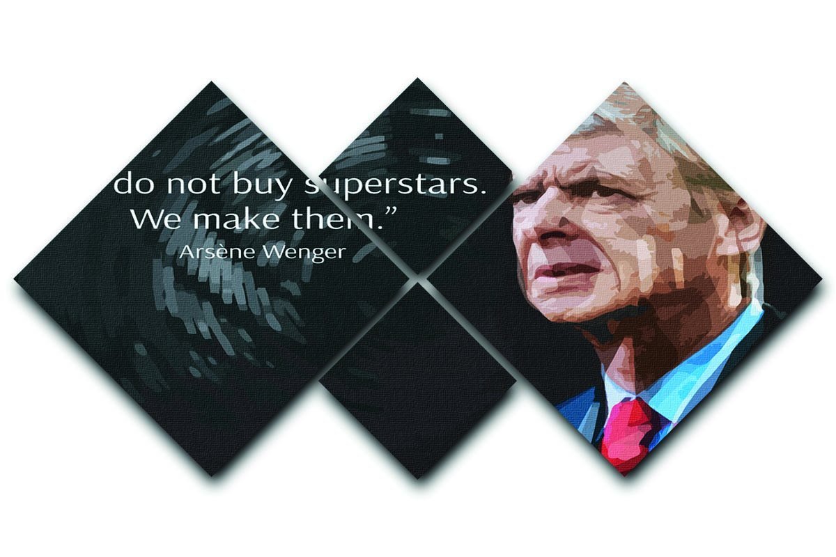 Arsene Wenger Superstars 4 Square Multi Panel Canvas  - Canvas Art Rocks - 1