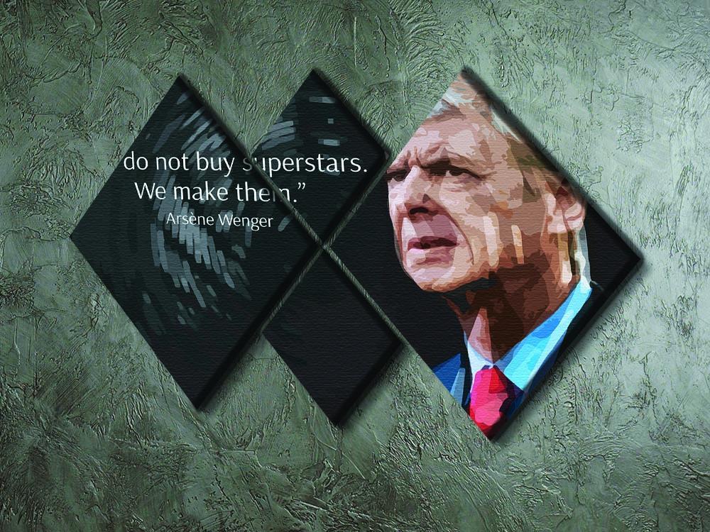 Arsene Wenger Superstars 4 Square Multi Panel Canvas - Canvas Art Rocks - 2