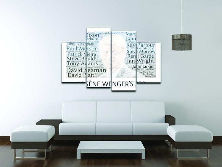 Arsene Wengers 222 Players 4 Split Panel Canvas - Canvas Art Rocks - 3