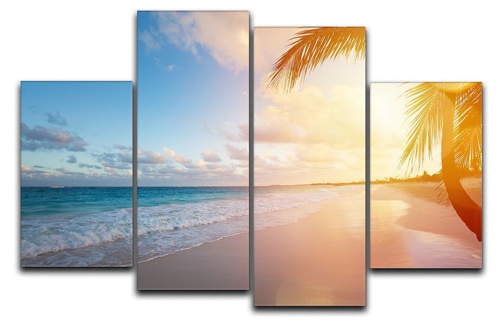 Art Beautiful sunrise 4 Split Panel Canvas - Canvas Art Rocks - 1