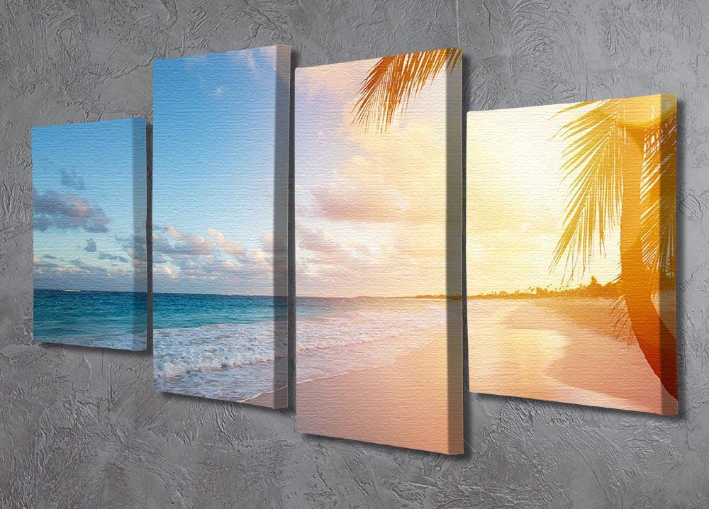 Art Beautiful sunrise 4 Split Panel Canvas - Canvas Art Rocks - 2
