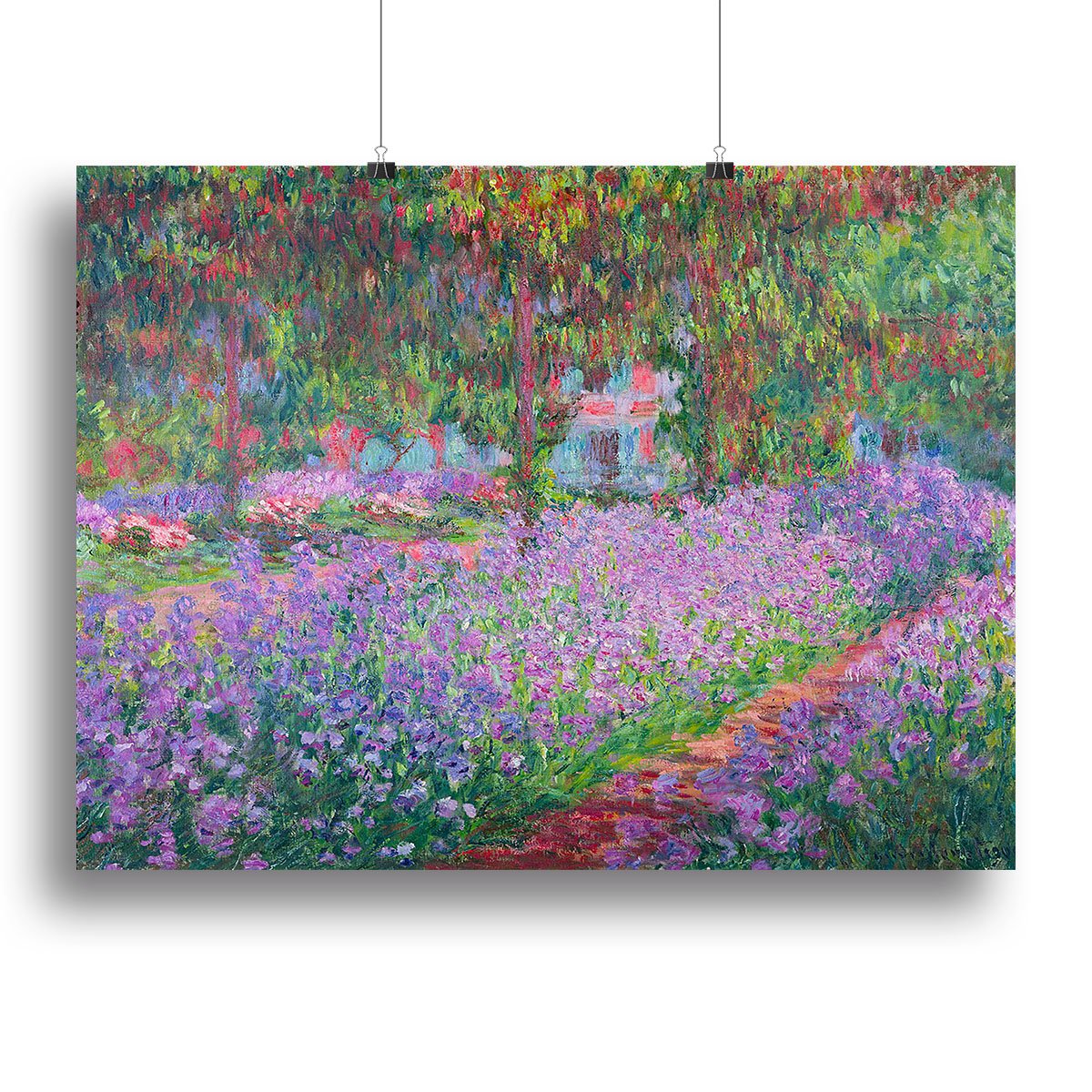 Artists Garden by Monet Canvas Print or Poster