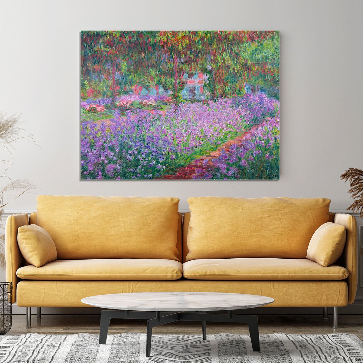 Artists Garden by Monet Canvas Print or Poster