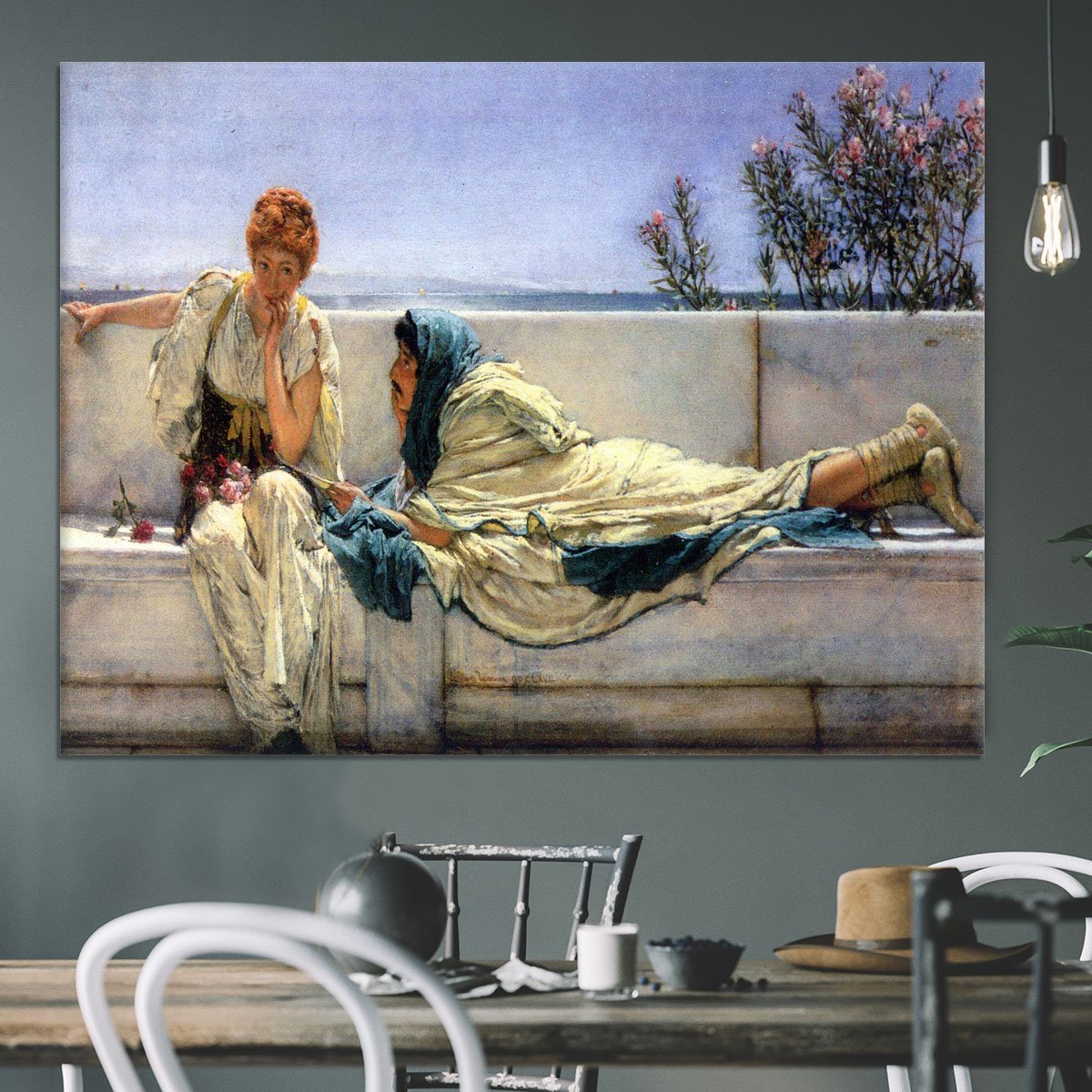 Asking by Alma Tadema Canvas Print or Poster