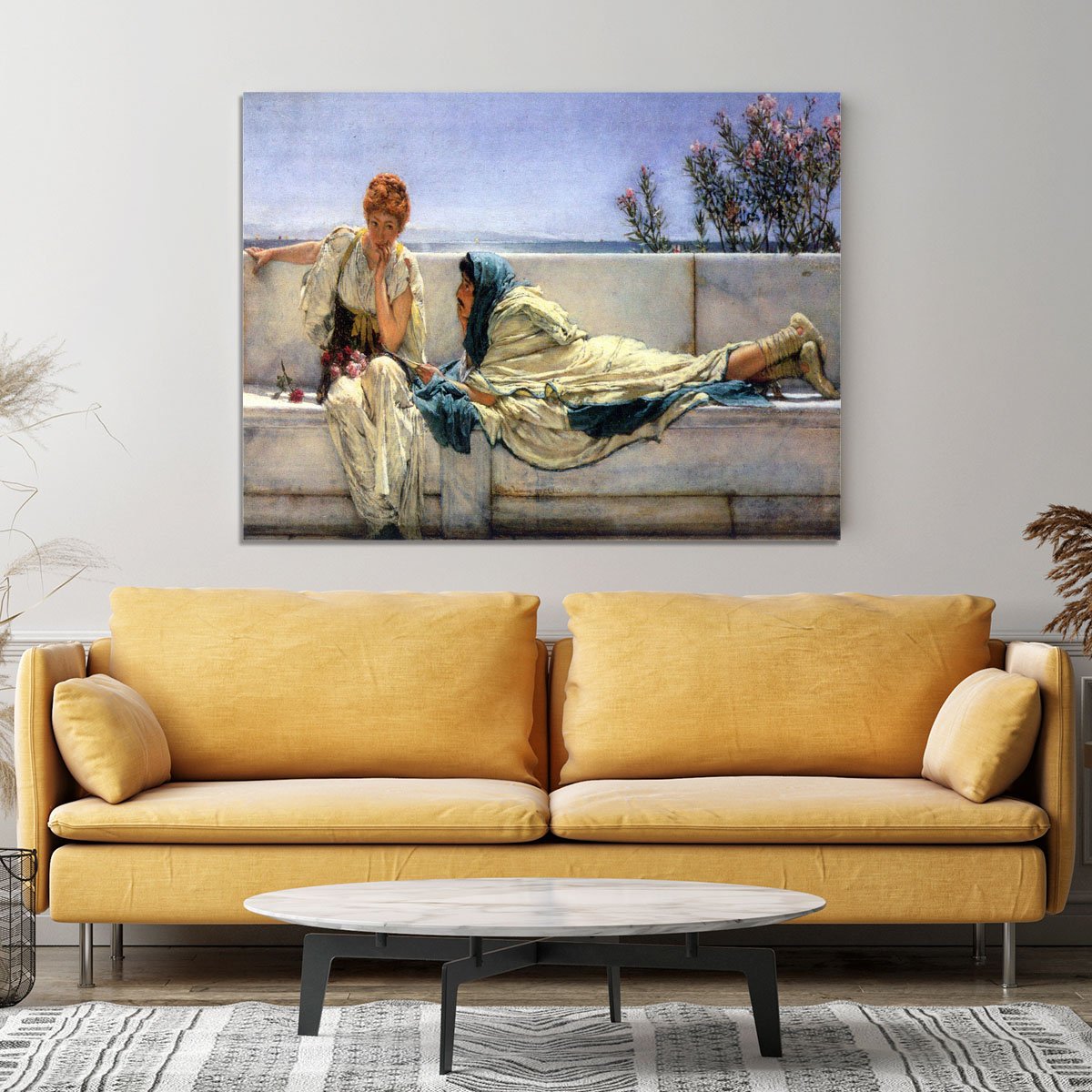 Asking by Alma Tadema Canvas Print or Poster