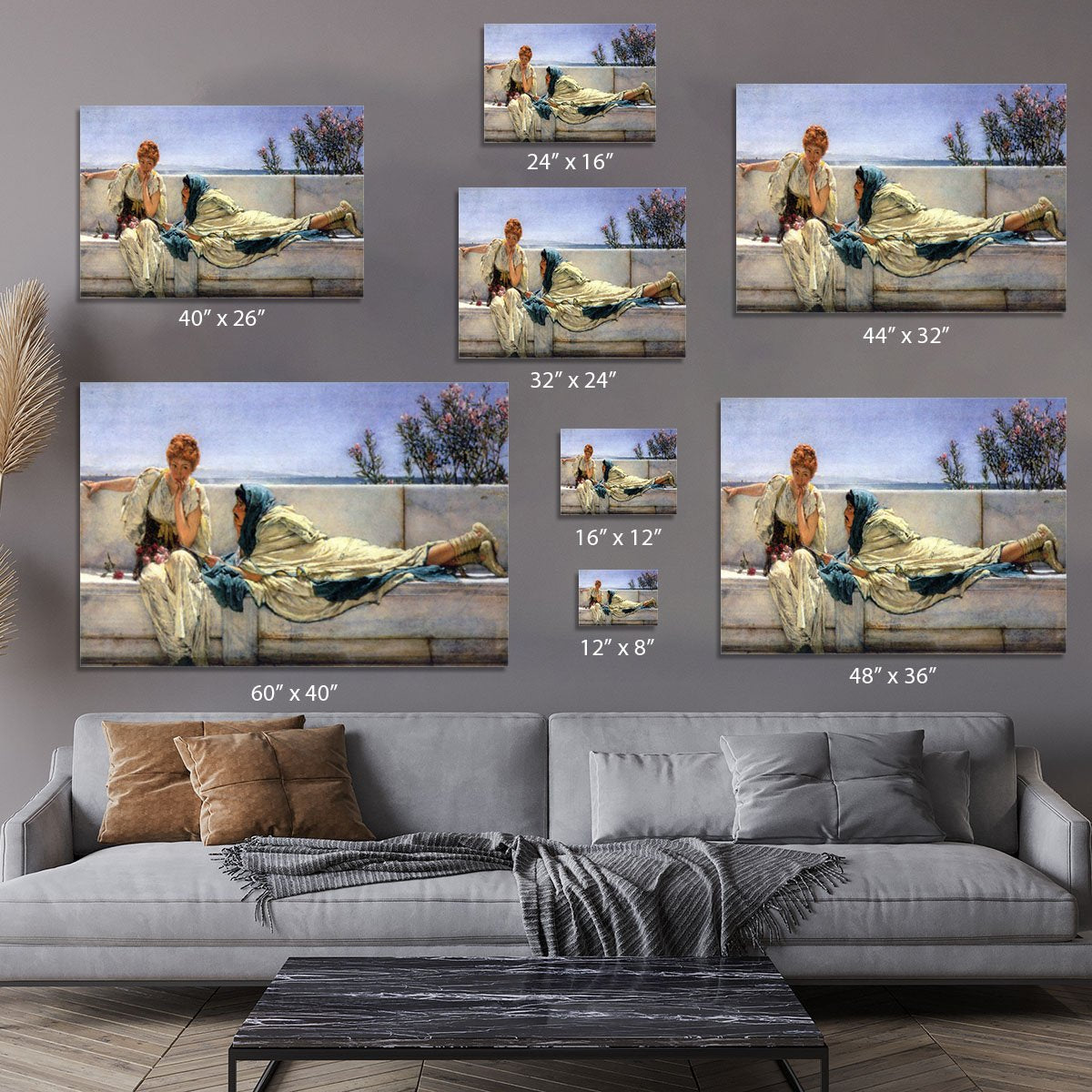 Asking by Alma Tadema Canvas Print or Poster