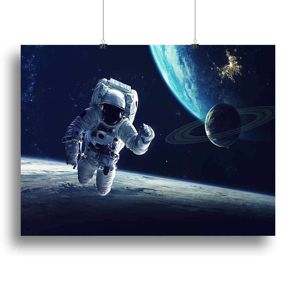 Astronaut at spacewalk Canvas Print or Poster