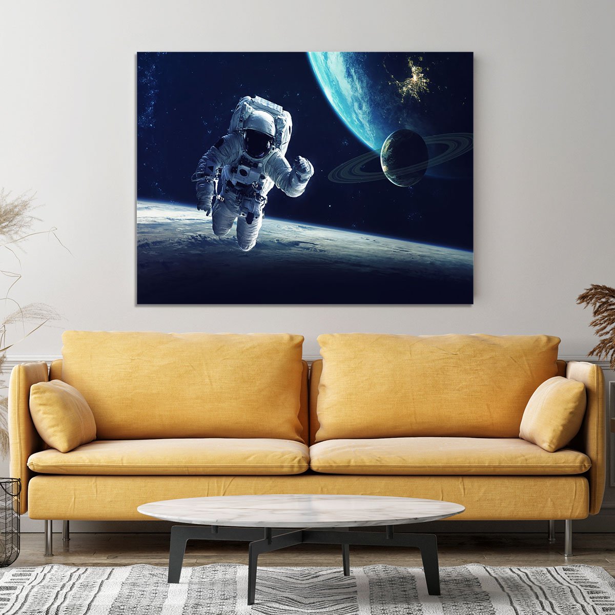 Astronaut at spacewalk Canvas Print or Poster