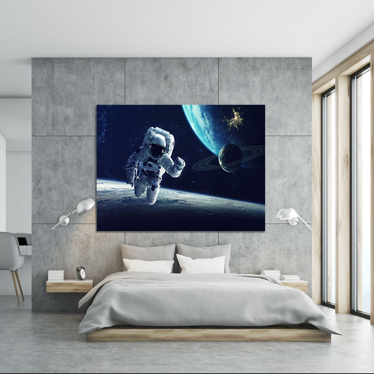 Astronaut at spacewalk Canvas Print or Poster