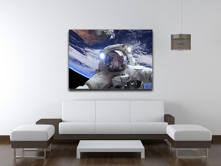 Astronaut in outer space against the backdrop Canvas Print or Poster - Canvas Art Rocks - 4
