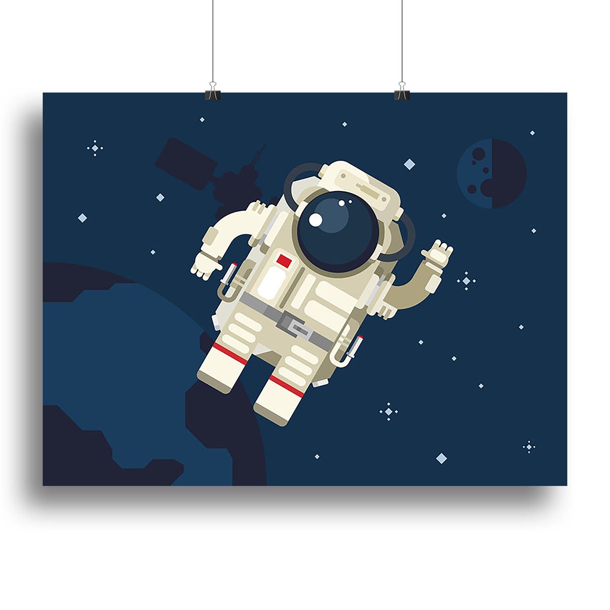 Astronaut in outer space concept vector Canvas Print or Poster