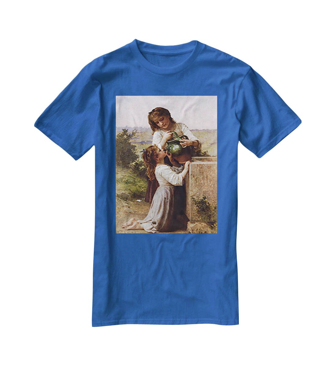 At The Fountain By Bouguereau T-Shirt - Canvas Art Rocks - 2