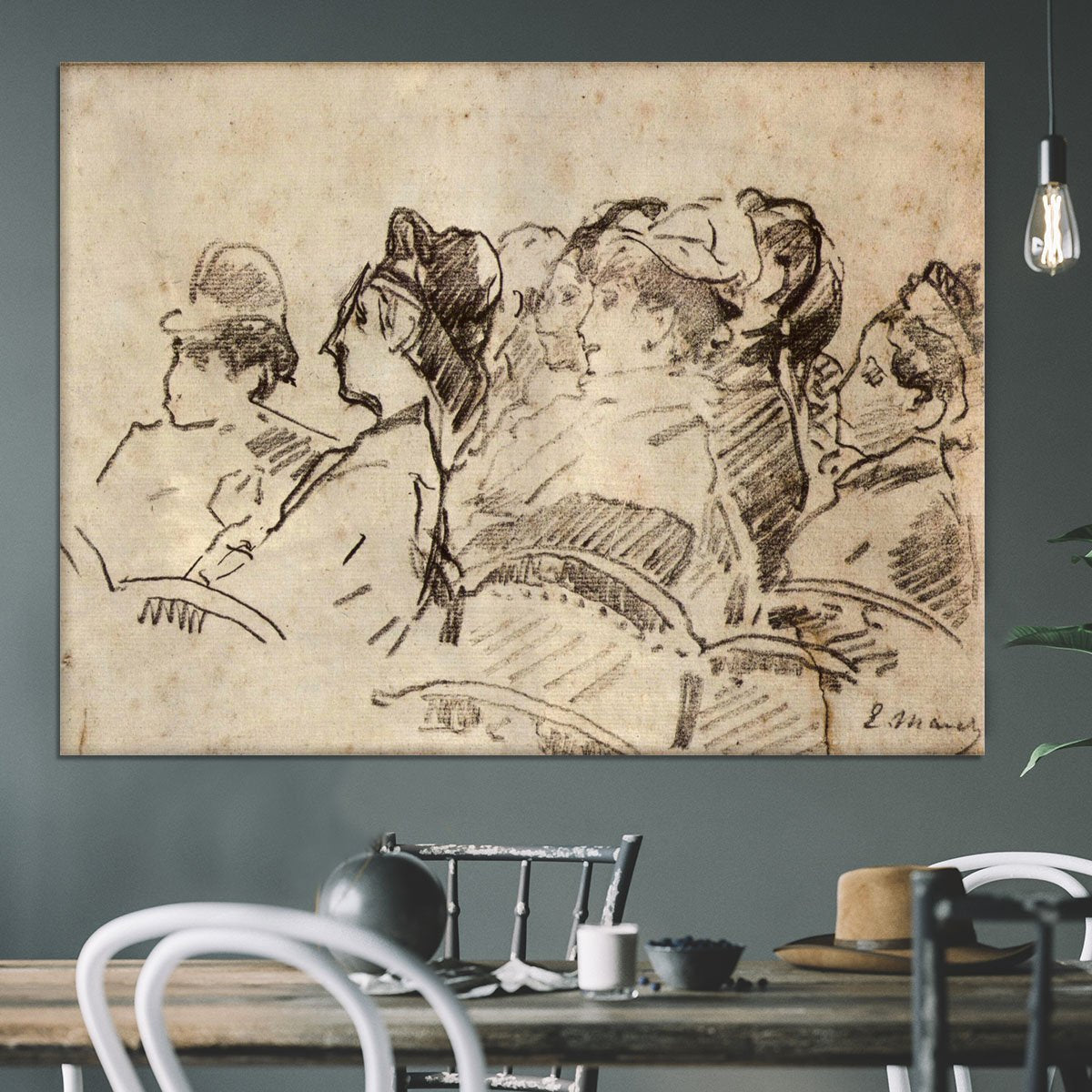 At the Theater by Manet Canvas Print or Poster